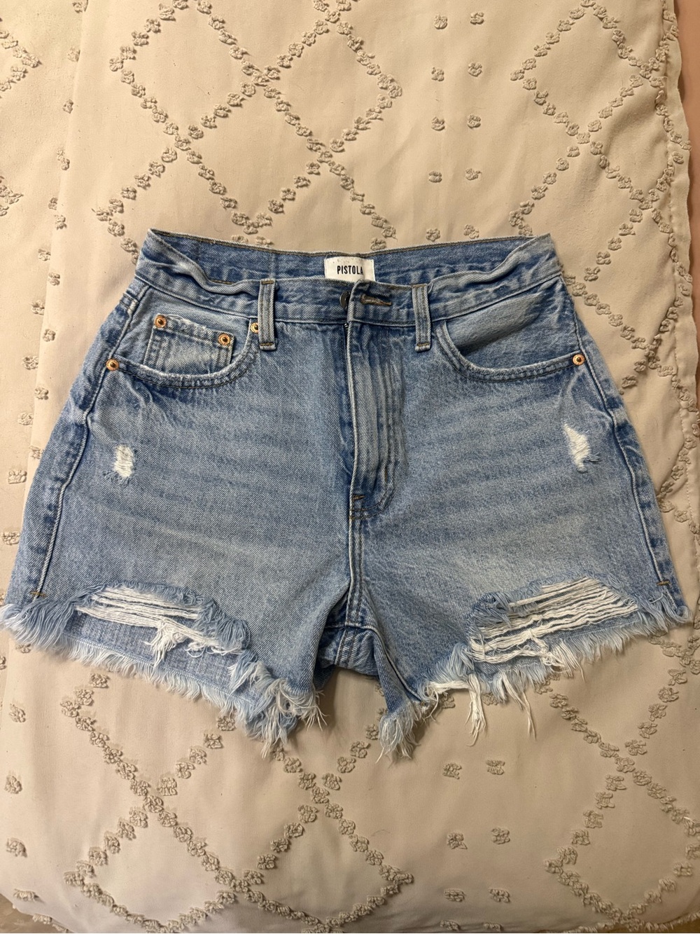 🔥 Pistola 🔥 distressed denim cutoff shorts